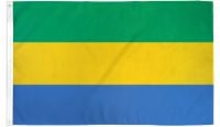 Gabon Printed Polyester Flag 2ft by 3ft