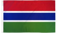 Gambia Printed Polyester Flag 2ft by 3ft