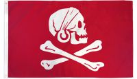 Henry Avery Red Pirate Printed Polyester Flag 3ft by 5ft