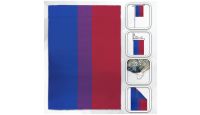 H&G Studios Bisexual  Printed Polyester Flag 12in by 18in with close ups of material and on pole