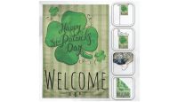H&G Studios Welcome (St. Patrick's Day) 12x18in Garden Flag