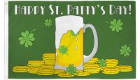Happy St. Pattys Day Printed Polyester Flag 3ft by 5ft