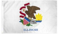 Illinois Printed Polyester Flag 2ft by 3ft