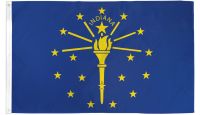 Indiana Printed Polyester Flag 2ft by 3ft
