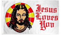 Jesus Loves You Printed Polyester Flag 3ft by 5ft