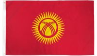 Kyrgyzstan Printed Polyester Flag 2ft by 3ft