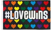 Love Wins  Printed Polyester Flag 3ft by 5ft