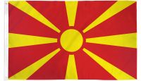 North Macedonia Printed Polyester Flag 2ft by 3ft
