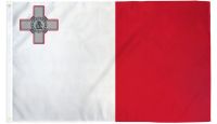 Malta  Printed Polyester Flag 3ft by 5ft