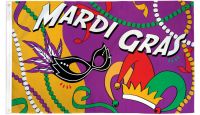 Mardi Gras Party Printed Polyester Flag 3ft by 5ft