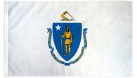 Massachusetts Printed Polyester Flag 2ft by 3ft