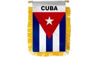 Cuba Rearview Mirror Mini Banner 4in by 6in