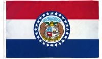 Missouri Printed Polyester Flag 2ft by 3ft