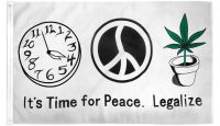 Time For Peace Printed Polyester Flag 3ft by 5ft