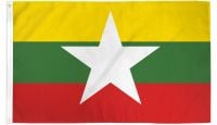 Myanmar Burma Printed Polyester Flag 2ft by 3ft