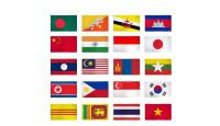 (3x5ft) Set of 20 Asian Flags