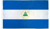 Nicaragua Printed Polyester Flag 2ft by 3ft