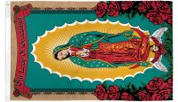 Our Lady of Guadalupe Rose Printed Polyester Flag 3ft by 5ft