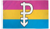 Pansexual Symbol Printed Polyester Flag 3ft by 5ft