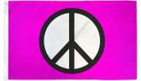 Peace Pink Printed Polyester Flag 3ft by 5ft