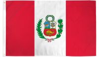 Peru Printed Polyester Flag 2ft by 3ft