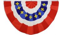 Fleur De Lis Red Printed Polyester Bunting Flag 5ft by 3ft