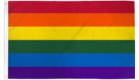 Rainbow  Printed Polyester Flag Size 4ft by 6ft