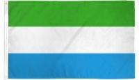 Sierra Leone Printed Polyester Flag 2ft by 3ft