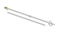 6ft Spinning Stabilizer Flag Pole in Silver