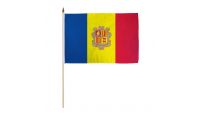 Andorra 12x18in Stick Flag