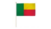 Benin 12x18in Stick Flag