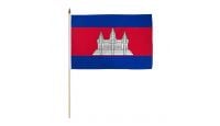 Cambodia 12x18in Stick Flag