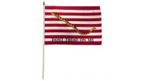 First Navy Jack 12x18in Stick Flag