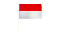 Indonesia 12x18in Stick Flag