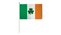 Ireland (Clover) 12x18in Stick Flag