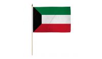 Kuwait 12x18in Stick Flag