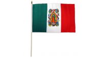 Lady of Guadalupe 12x18in Stick Flag