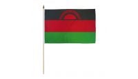 Malawi 12x18in Stick Flag