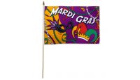 Mardi Gras Party 12x18in Stick Flag