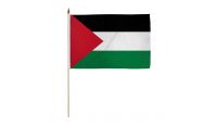 Palestine Stick Flag 12in by 18in on 24in Wooden Dowel