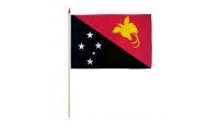 Papua New Guinea 12x18in Stick Flag