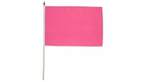 Pink Solid Color 12x18in Stick Flag