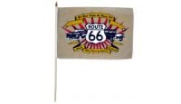 Route 66 (Cars) 12x18in Stick Flag