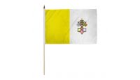 Vatican City 12x18in Stick Flag