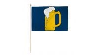 Beer Mug Blue 12x18in Stick Flag