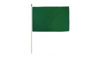 Dark Green Solid Color 12x18in Stick Flag