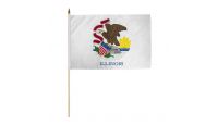 Illinois 12x18in Stick Flag