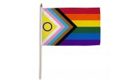 Inclusive Pride 12x18in Stick Flag