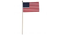 USA 8x12in Stick FlagStick Flag 12in by 18in on 24in Wooden Dowel