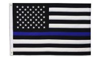 Thin Blue Line USA Embroidered Flag 2x3ft